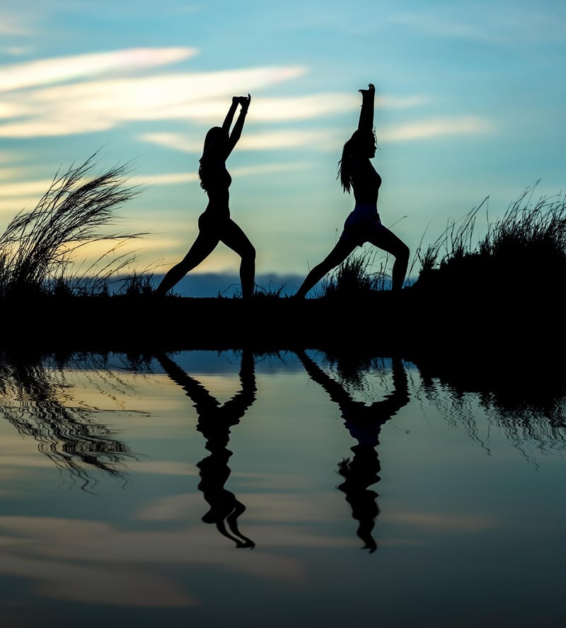 Yoga sun sunrise sunset woman
